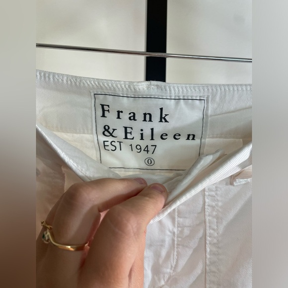 NWT FRANK & EILEEN BLACKSTONE CHALK CROP UTILITY PANTS WOMEN'S SIZE 0 US $298 - Picture 5 of 12